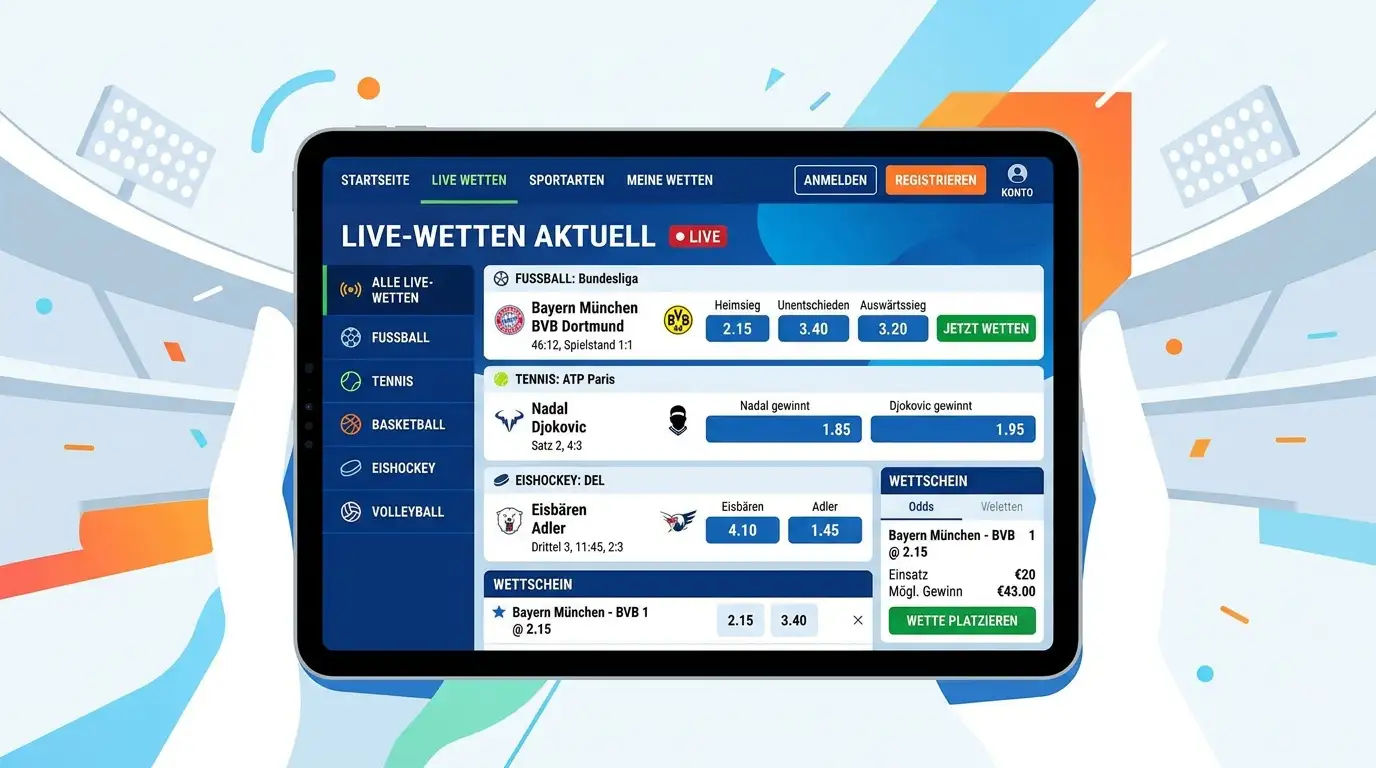 Navigation für laufende Sportbegegnungen auf einer Wettoberfläche